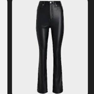 Express Black Faux Leather 90s slim high rise 5 pocket pants size 2